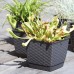 Prosperplast RATOLLA SQUARE Blumentopf mit Untersetzer 22cm, 6l, weiß DRLK220