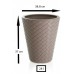 Blumenkübel Blumentopf Pflanztopf Pflanzkübel MATUBA 28 L, weiß in Flecht-Optik DBMA400