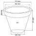 Prosperplast CLASSIC Blumentopf 58x47cm antrazit DBC57-S433