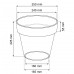 Prosperplast CUBE Blumentopf 25x22,1cm mocca matt DCUB250-7529U