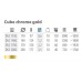 PROSPERPLAST CUBE CHROME GOLD Übertopf 0,6 L gold DGC110SF