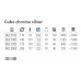 PROSPERPLAST CUBE CHROME SILVER Übertopf 0,6 L silber DGC110S