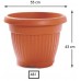 PROSPERPLAST TERRA Blumentopf rund 48 l graphit DCE55-S433