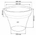 Prosperplast DECORA Blumentopf 39x31cm mocca DBDE39-7529U