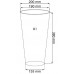 Blumenvase Blumentopf inkl. Einsatz TUBUS SLIM Pflanzsäule 8 L mocca matt DTUS200