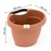 Prosperplast TERRA Blumentopf zum Aufhängen, Regenrohr, 15,8cm, 2l, anthrazit DTRY20