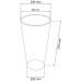 Prosperplast TUBUS SLIM BETON Effect Blumentopf 30cm, 27l, Creme DTUS300E