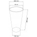 Prosperplast TUBUS SLIM BETON Effect Blumentopf 20cm, 8l, Creme DTUS200E