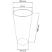 Prosperplast TUBUS SLIM BETON Effect Blumentopf 25cm, 15,5l, Creme DTUS250E