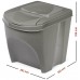 Prosperplast SORTIBOX Sortier Mülleimer zum Mülltrennung 3x20l, grau ISWB20S3