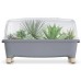 Prosperplast RESPANA PLANTER WOOD LOW Heimgewächshaus 77 cm, steingrau ISEW780