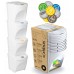 Prosperplast SORTIBOX Mülleimer Mülltrennsystem Abfalleimer Behälter 4x25l, Weiß IKWB25S4