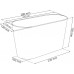 Prosperplast Naturo Blumentopf mit Spitzenoptik 28 cm graphit DNAT275
