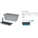 PROSPERPLAST CUBE CASE Blumenkasten Balkonkasten 25 L grau Optik Beton DCUC600