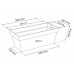 PROSPERPLAST CUBE CASE Blumenkasten Balkonkasten 25 L grau Optik Beton DCUC600