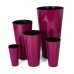 Blumenvase TUBUS SLIM SHINE 8 L Blumentopf inkl. Einsatz Pflanzsäule glänzend purpur