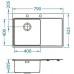 ALVEUS PURE 40 R Edelstahlspüle, 790x525 mm, rechts 1103651