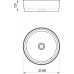 RAVAK UNI 400 SLIM Keramik-Aufsatzwaschbecken XJX01140002