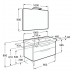 Roca Dama Waschtisch mit Unterschrank 100 cm und Spiegel, graubraun 7855813150