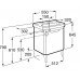 Roca Unik Dama Waschtisch mit Unterschrank 55 cm, rechts, graubraun 7855815150