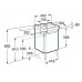 Roca Unik Dama Waschtisch mit Unterschrank 45 cm, rechts, weiß 7855817576