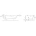 Roca Malibu Badewanne Gußeisen 150 x 75 cm, 165l, weiß, 72315A0000