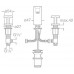 Roca Moai Dreiloch-Waschtischarmatur, chrom 75A4446C00