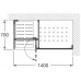 Roca Axis Walk-in Duschkabine 140 x 70 x 200 cm, eckig, rechts, 7M313R4712