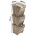 Prosperplast SORTIBOX ECO WOOD Mülltrenner 3x25l, Anthrazit IKWB25S3W