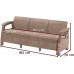 ALLIBERT CORFU LOVE SEAT MAX 3-Sitzer Sofa, 182 x 70 x 79cm, braun/beige 17197959