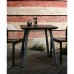 EVOLUTIF JULIEN Square Tisch 70 x 70 x 72 cm, Schwarz 17200308