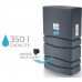 Prosperplast AQUA TOWER Regenwasserbehälter 350l, Grau IDTC350