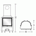 EDILKAMIN THERMOFIRE Kamineinsatz, wasserführend, flate Tür 612940