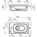 RAVAK CHROME 400 L Mini-Waschbecken weiß mit Überlauf XJGL1100000